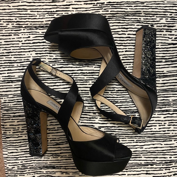 Jimmy Choo Shoes - Jimmy Choo April 120 Glitter Sandals